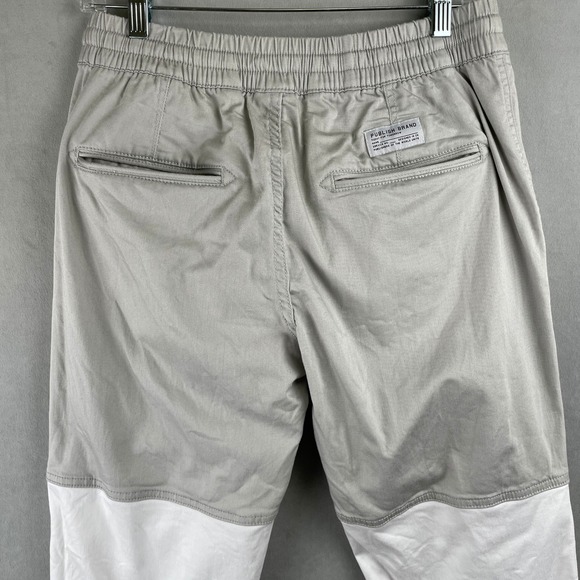 Publish Brand Two Tone Jogger Pants Grey Stretch White Elastic Drawstring Men 32 - Picture 4 of 9